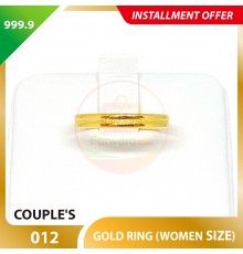 COUPLE'S 999.9 GOLD RING - 012 (Women size)