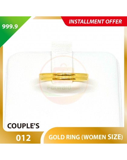 COUPLE'S 999.9 GOLD RING - 012 (Women size)
