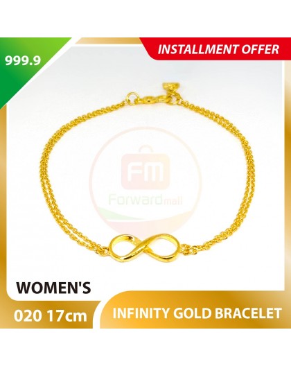 INFINITY 999.9 GOLD BRACELET - 020: 17cm