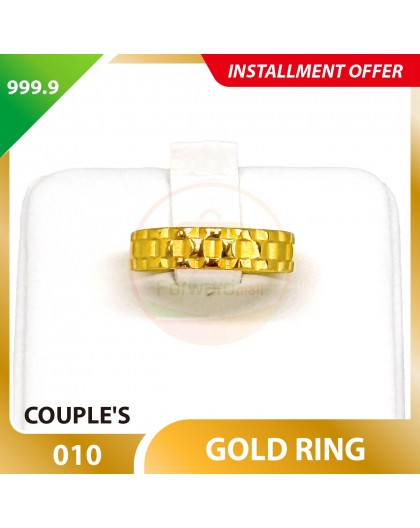 COUPLE'S 999.9 GOLD RING - 010 (Women size)