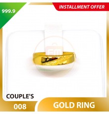 COUPLE'S 999.9 GOLD RING - 008 (Women size)