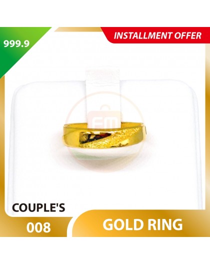 COUPLE'S 999.9 GOLD RING - 008 (Women size)