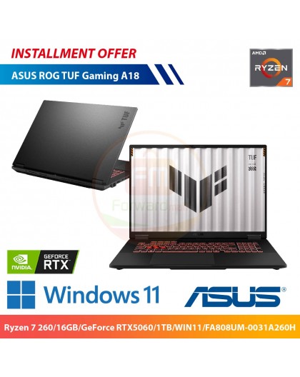 ASUS ROG TUF Gaming A18  (Ryzen 7 260/16GB/GeForce RTX5060/1TB/WIN11/FA808UM-0031A260H)