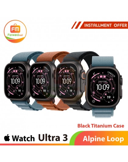 Apple Watch Ultra 3 Black Titanium Case with Alpine Loop