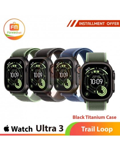 Apple Watch Ultra 3  Black Titanium Case with Trail Loop 