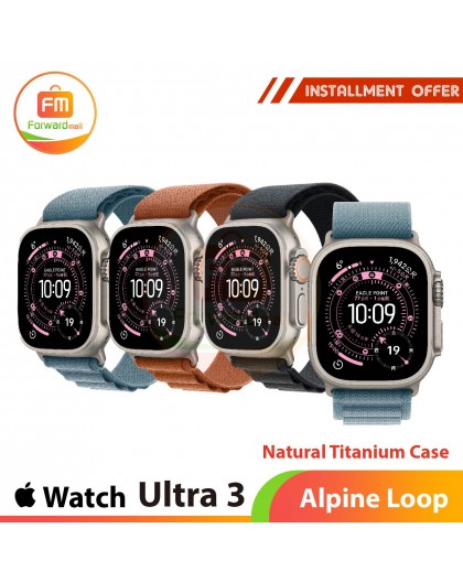 Apple Watch Ultra 3 Natural Titanium Case with Alpine Loop