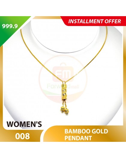 BAMBOO 999.9 GOLD PENDANT - 008