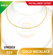UNISEX 999.9 GOLD NECKLACE - 025: 45cm