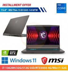MSI Thin 15 B13UC-1418TW 15.6"  (i7-13620H/32G/512G SSD/RTX3050-4G/Win11-32G)