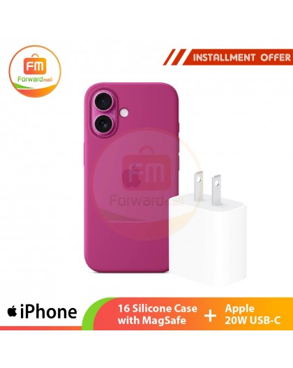 【iPhone 16 Silicone Case with MagSafe】+Apple 20W USB-C