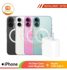 【iPhone 16 Clear Case with MagSafe】+Apple 20W USB-C