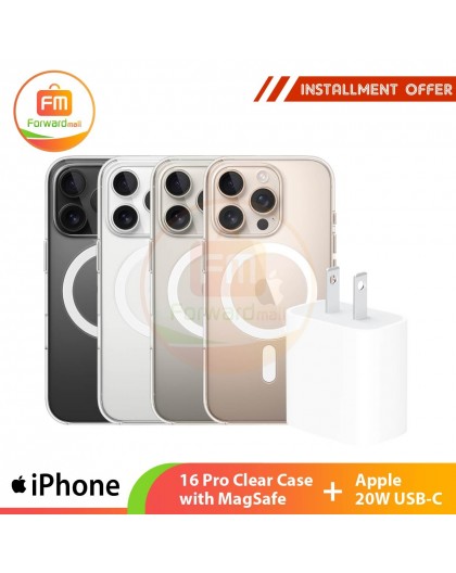 【iPhone 16 Pro Clear Case with MagSafe】+Apple 20W USB-C