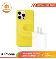 【iPhone 16 Pro Max Silicone Case with MagSafe】+Apple 20W USB-C