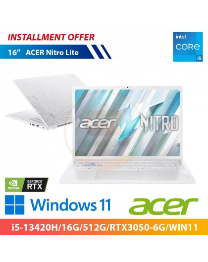ACER Nitro Lite 16'(i5-13420H/16G/512G/RTX3050-6G/WIN11)