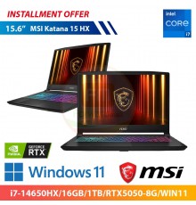 MSI Katana 15 HX 15.6''(i7-14650HX/16GB/1TB/RTX5050-8G/WIN11)