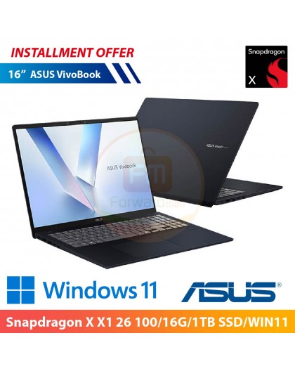 ASUS VivoBook 16'' (Snapdragon X X1 26 100/16G/1TB SSD/WIN11)