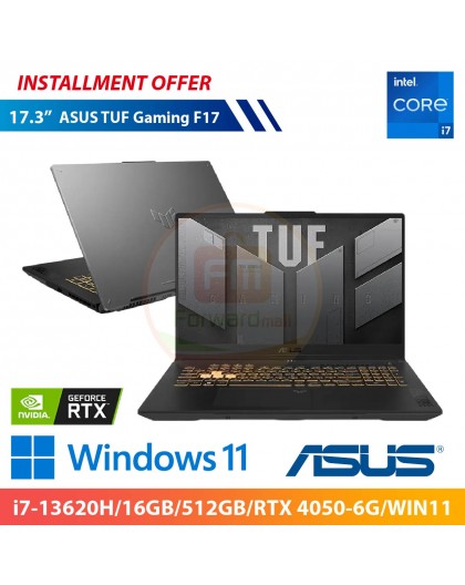 ASUS TUF Gaming F17 17.3''(i7-13620H/16GB/512GB/RTX 4050-6G/WIN11)