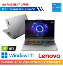 LENOVO LOQ 83JE00K8TW 15.6"(i5-13450HX/12G+32G/512G SSD/RTX5050/W11)