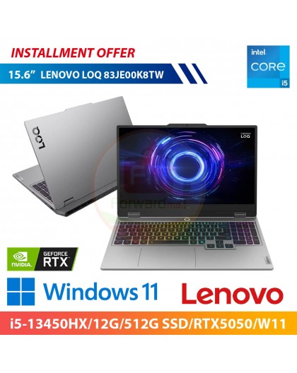 LENOVO LOQ 83JE00K8TW 15.6"(i5-13450HX/12G/512G SSD/RTX5050/W11)