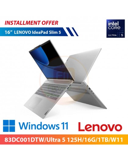 Lenovo IdeaPad Slim 5 16''(83DC001DTW/Ultra 5 125H/16G/1TB/W11)