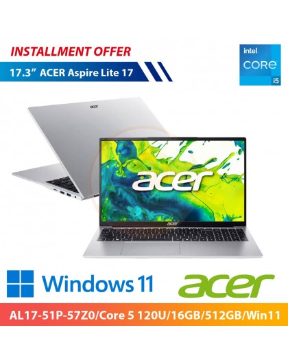 ACER Aspire Lite 17 17.3"(AL17-51P-57Z0/Core 5 120U/16GB/512GB/Win11)