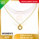 CIRCLE WOMEN'S 999.9 GOLD NECKLACE SET 023: 42cm