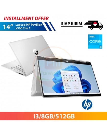 【IND】Laptop HP Pavilion x360 2 in 1 14" (i3/8GB/512GB)