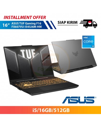 【IND】ASUS TUF Gaming F16 FX607VU-I545J6M-HM 16" i5/16GB/512GB