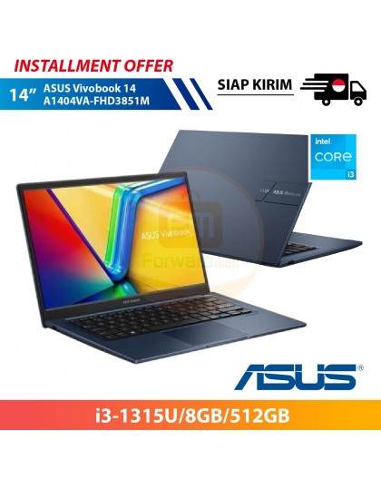 【IND】ASUS Vivobook 14 A1404VA-FHD3851M 14" i3-1315U/8GB/512GB