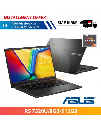 【IND】ASUS Vivobook Go 14 E1404GA-FHD3851M 14" Core i3-N305/8GB/512GB