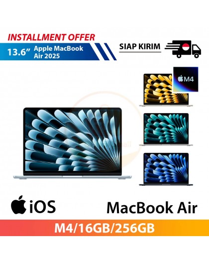 【IND】Apple MacBook Air 2025 13.6" (M4/16GB/256GB)