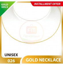 UNISEX 999.9 GOLD NECKLACE - 026: 48cm
