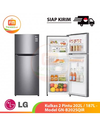 【IND】LG Kulkas 2 Pintu 202L / 187L GN-B202SQIR