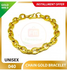 CHAIN 999.9 GOLD BRACELET - 040: 17.5cm
