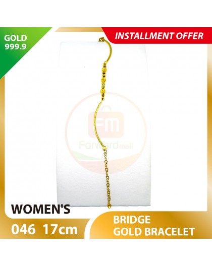 BRIDGE 999.9 GOLD BRACELET - 046: 17cm