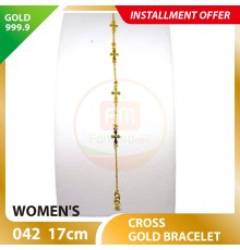 CROSS 999.9 GOLD BRACELET - 042: 17cm