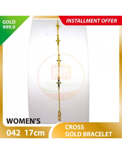 CROSS 999.9 GOLD BRACELET - 042: 17cm