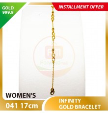 INFINITY 999.9 GOLD BRACELET - 041: 17cm