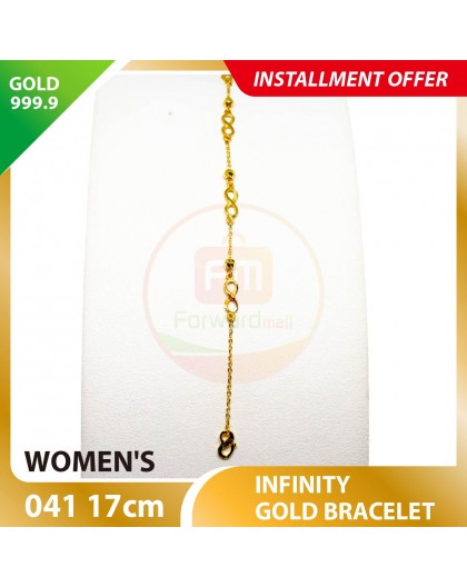 INFINITY 999.9 GOLD BRACELET - 041: 17cm
