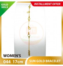 SUN 999.9 GOLD BRACELET - 044: 17cm