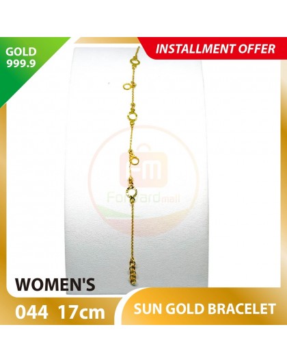 SUN 999.9 GOLD BRACELET - 044: 17cm