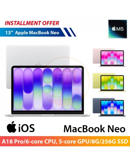Apple MacBook Neo 13" (A18 Pro/6‑core CPU, 5‑core GPU/8G/256G SSD)