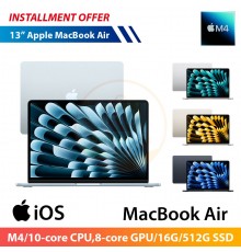 Apple MacBook Air 13"(M4/10‑core CPU,8‑core GPU/16G/512G SSD)