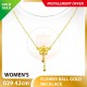 FLOWER BALL WOMEN'S 999.9 GOLD NECKLACE SET 029: 42cm