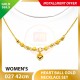 HEART BALL WOMEN'S 999.9 GOLD NECKLACE SET 027: 42cm