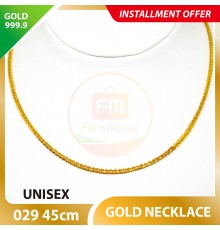UNISEX 999.9 GOLD NECKLACE - 029: 45cm