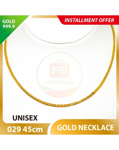UNISEX 999.9 GOLD NECKLACE - 029: 45cm