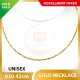 UNISEX 999.9 GOLD NECKLACE - 030: 42cm