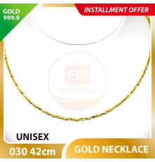 UNISEX 999.9 GOLD NECKLACE - 030: 42cm