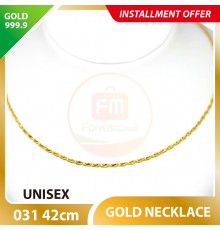 UNISEX 999.9 GOLD NECKLACE - 031: 42cm